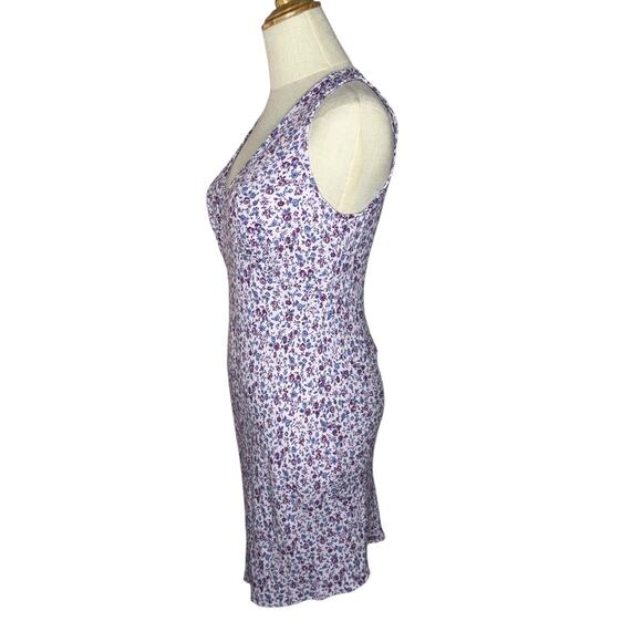 Reformation Calix Mini Floral Lilac Dress Size Medium Boho Coastal Cottagecore - Picture 8 of 12